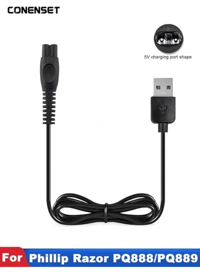 متجر ماى سوق :كابل شحن USB لماكينة حلاقة فيليبس (طراز PQ888/PQ889) - سلك طاقة 5 فولت متوافق مع شواحن السيارة والباور بانك - Image 3